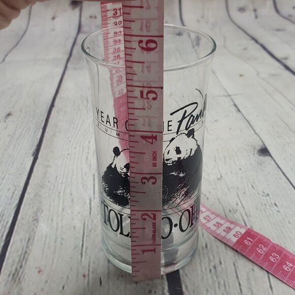 Vintage  80s Toledo Zoo Pandas Drinking Glass - Picture 6 of 8
